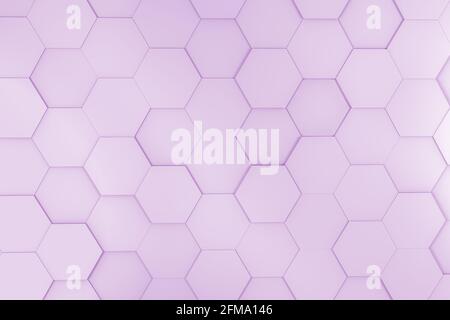 Geometrischer sechseckiger abstrakter Hintergrund. 3D-Illustration Stockfoto