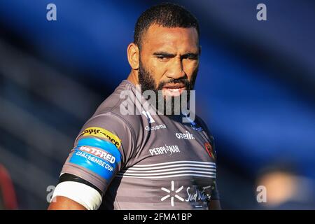 Leeds, Großbritannien. Mai 2021. Samisoni Langi (3) von Catalans Dragons während des Spiels in Leeds, Vereinigtes Königreich am 5/7/2021. (Foto von Mark Cosgrove/News Images/Sipa USA) Quelle: SIPA USA/Alamy Live News Stockfoto