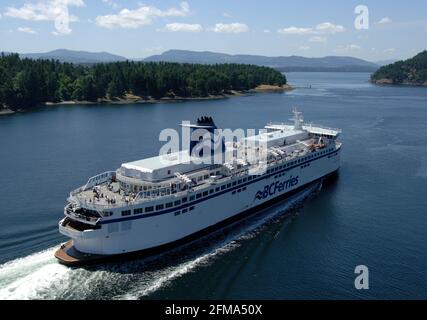 Spirit of British Columbia - Baujahr: 1993, Victoria - Gesamtlänge: 167.57 m (549'5') - maximale Hubraum: 11,642 Tonnen - Fahrzeugkapazität: 470 - Pa Stockfoto