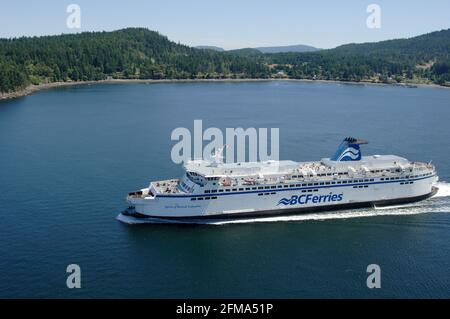 Spirit of British Columbia - Baujahr: 1993, Victoria - Gesamtlänge: 167.57 m (549'5') - maximale Hubraum: 11,642 Tonnen - Fahrzeugkapazität: 470 - Pa Stockfoto