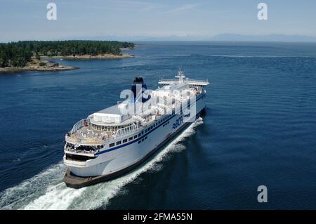 Spirit of British Columbia - Baujahr: 1993, Victoria - Gesamtlänge: 167.57 m (549'5') - maximale Hubraum: 11,642 Tonnen - Fahrzeugkapazität: 470 - Pa Stockfoto