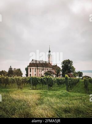 Bodensee, BirNaus, Kirche, Baden-Württemberg, Deutschland Stockfoto