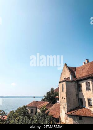 Bodensee, Meersburg, Altes Schloss, Baden-Württemberg, Deutschland Stockfoto