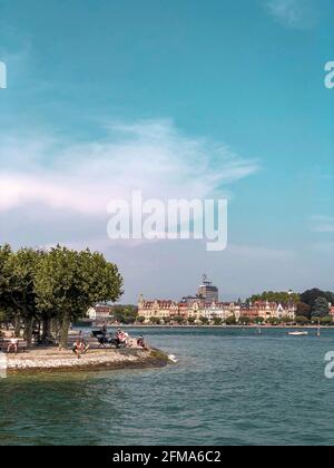 Bodensee, Menschen, See, Promenade, Konstanz, Baden-Württemberg, Deutschland Stockfoto