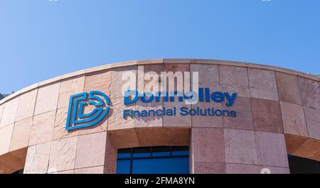 Phoenix, AZ - 20. März 2021: Donnelley Financial Solutions ist ein globales Unternehmen zur Einhaltung von Finanzvorschriften mit Sitz in Chicago, Illinois Stockfoto