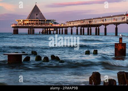 Seebrücke Heringsdorf, Insel Usedom Stockfoto