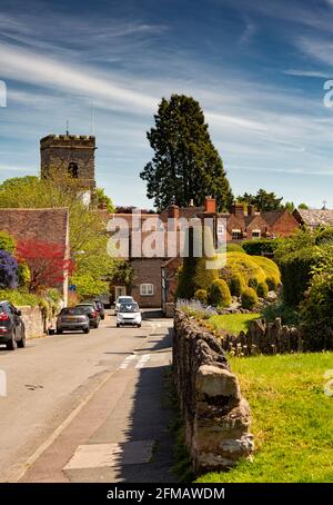 Much Wenlock, mit einer Bevölkerung von rund 3,000 Einwohnern, ist eine mittelalterliche Stadt und Gemeinde in Shropshire, England. Stockfoto