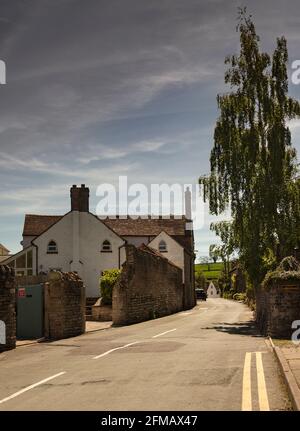Much Wenlock, mit einer Bevölkerung von rund 3,000 Einwohnern, ist eine mittelalterliche Stadt und Gemeinde in Shropshire, England. Stockfoto