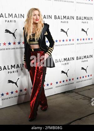 Start der Zusammenarbeit von Puma X Balmain, die von Cara Delevingne und Olivier Rousteing erstellt wurde, die am Donnerstag, den 21. November 2019, in den Milk Studios in Los Angeles stattfand. Jennifer Graylock-Graylock.com Stockfoto