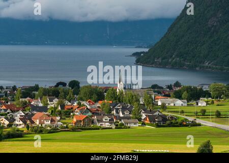 Vikoyri, Vik, Sognefjord, Vestland, Norwegen Stockfoto