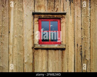 Detail der Stabkirche in Lom, Innlandet, Norwegen Stockfoto