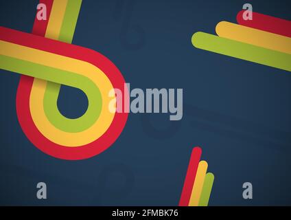 Abstrakter Hintergrund im Retro-Stil mit konzentrischen Kreisen. Vektor-Poster und -Cover Stock Vektor