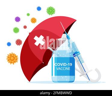 Impfung gegen Coronavirus. Zeit zum Impfen Stock Vektor