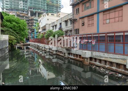 Canal, Binondo aka Chinatown, Manila, Philippinen Stockfoto