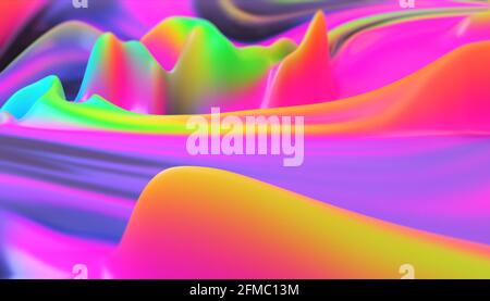 Abstrakt gefärbter Hintergrund imitiert flüssige Farbe. 3d-Rendering Stockfoto