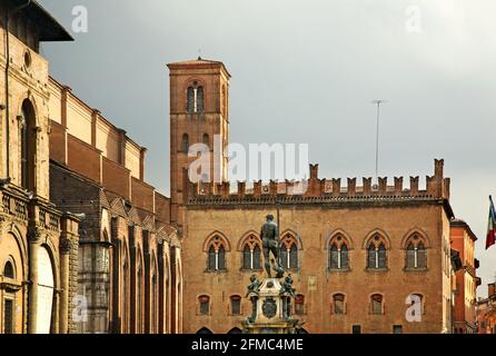 Palazzo dei Notai auf der Piazza Nettuno in Bologna. Italien Stockfoto