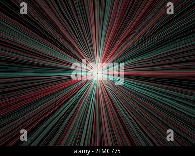 Multi Retro Neon Farblinien 3d Illustration Hintergrund Stockfoto
