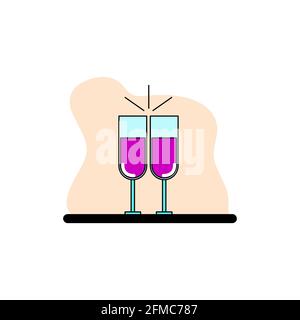 Cheers Vektor-Symbol Illustration Design eps10 Stock Vektor