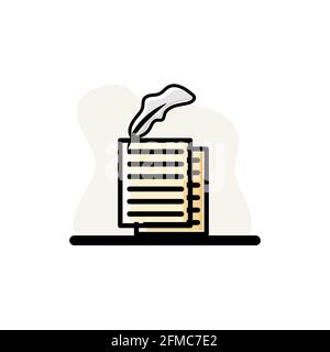 Writting Icon konzeptuelle Vektorgrafik Design eps10 großartig für alle Zwecke Stock Vektor