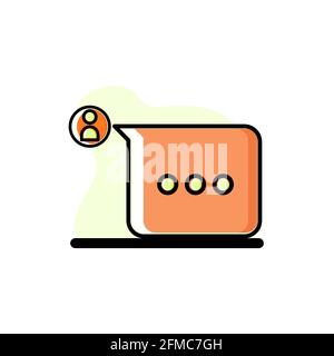 Benutzerkommentar Vektorgrafik Concept Design Icon eps10 großartig für Alle Zwecke Stock Vektor