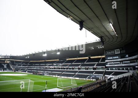 DERBY, GROSSBRITANNIEN. MAI. Pride Park vor dem entscheidenden Abstiegsentritt während des Sky Bet Championship-Spiels zwischen Derby County und Sheffield am Mittwoch, den 8. Mai 2021. (Kredit: Pat Scaasi, Mi News) Kredit: MI Nachrichten & Sport /Alamy Live Nachrichten Stockfoto