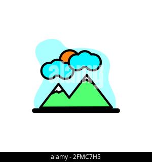 Mountain Icon Konzeptual Icon Vektor-Design Illustration eps10 Stock Vektor