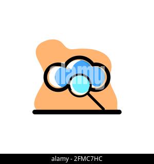 Cloud Finding Storage Icon Konzeptgrafik Illustration Design eps10 Stock Vektor