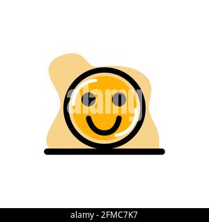 Smile Expression Concept Icon Vektorgrafik eps10 Stock Vektor