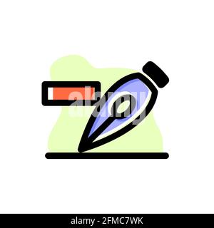 Symbol Ankerpunkt löschen Werkzeug Vektor Konzept Illustration Design eps10 Stock Vektor