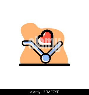 Love Trolley Icon Vektor Illustration Design eps10 Stock Vektor