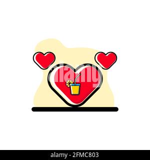 Schöne Orangensaft Symbol konzeptuelle Vektor Illustration Design eps10 Stock Vektor