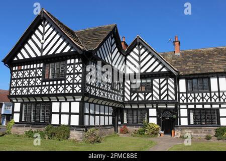 Mock Tudor Architecture in Port Sunlight Model Village, Wirral, Großbritannien Stockfoto