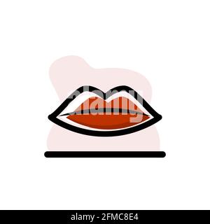 Red Lips Vektor Illustration Vektor Icon Konzeptuelles Design eps10 großartig Für beliebige Zwecke Stock Vektor