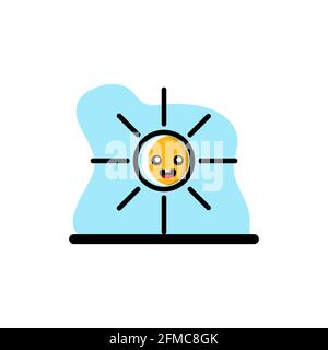 Niedliche Baby Sonne konzeptuelle Vektor Figur Illustration Design-Symbol eps10 Ideal für jeden Zweck Stock Vektor