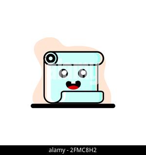 Niedliches Papier Schriftrolle Charakter Illustration Design Charakter eps10 ideal für Alle Zwecke Stock Vektor