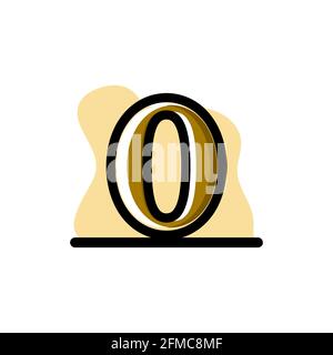 Nummer 0 Konzeptgrafik Illustration Icon Design eps10 großartig für Alle Zwecke Stock Vektor