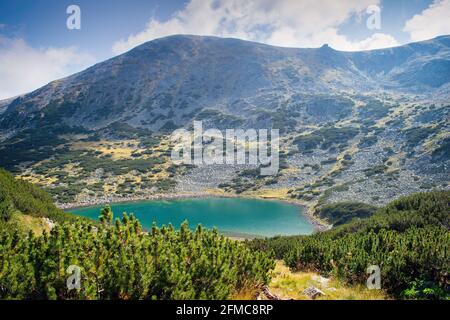 Schöne Landschaft bei Musala, Seen, Rila, Bulgarien Stockfoto