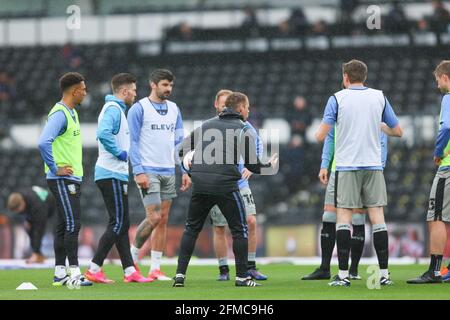 DERBY, GROSSBRITANNIEN. MAI. Sheffield Wednesday am Samstag, den 8. Mai 2021, erhalten Sie einen Vortrag vor dem Sky Bet Championship-Spiel zwischen Derby County und Sheffield Wednesday im Pride Park, Derby. (Kredit: Pat Scaasi, Mi News) Kredit: MI Nachrichten & Sport /Alamy Live Nachrichten Stockfoto