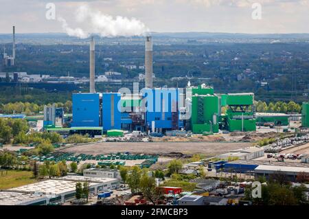 Herten, Ruhrgebiet, Nordrhein-Westfalen, Deutschland - AGR-RZR Herten Waste-to-Energy plant, die Abfallentsorgungsgesellschaft Ruhrgebiet (AGR) Stockfoto