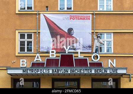 Kino Babylon Cinema- Kino eröffnet 1929 zeigt Vintage-Filme mit Live-Orchester, Mitte, Berlin Stockfoto