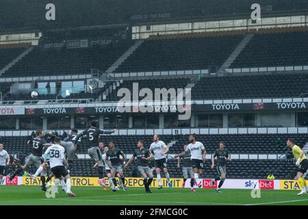 DERBY, GROSSBRITANNIEN. MAI. Derby-Angriff während des Sky Bet Championship-Spiels zwischen Derby County und Sheffield am Mittwoch im Pride Park, Derby, am Samstag, den 8. Mai 2021. (Kredit: Pat Scaasi, Mi News) Kredit: MI Nachrichten & Sport /Alamy Live Nachrichten Stockfoto