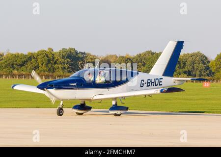 Ein Flugzeug auf dem Sywell Aerodrome Stockfoto