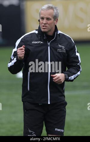 NEWCASTLE UPON TYNE, GROSSBRITANNIEN. 8. MAI Newcastle Falcons Coach Dave Walder vor dem Spiel der Gallagher Premiership zwischen Newcastle Falcons und London Irish im Kingston Park, Newcastle am Samstag, 8. Mai 2021. (Quelle: Robert Smith) Quelle: MI News & Sport /Alamy Live News Stockfoto