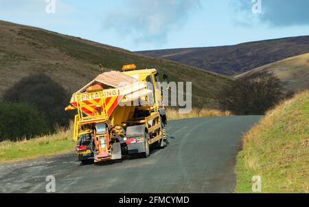 Ein Lastwagen, der sich Ende April ausbreitete, Dunsop Bridge, Lancashire, Großbritannien. Stockfoto