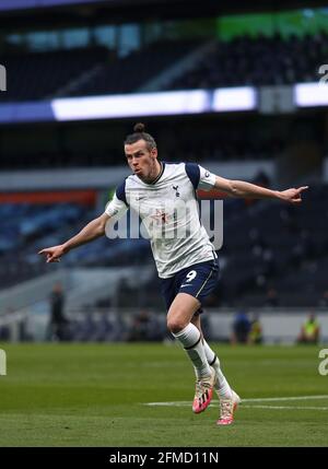 Gareth Bale von Tottenham Hotspur feiert nach einem Tor, 1-0 - Tottenham Hotspur gegen Sheffield United, Premier League, Tottenham Hotspur Stadium, London, Großbritannien - 2. Mai 2021 nur für redaktionelle Verwendung - es gelten die Einschränkungen von DataCo Stockfoto