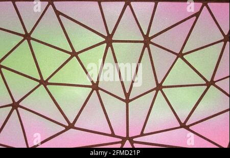 Rainbow-farbige, schimmernde, irisierende Oberflächen in diamantförmiger Teilung Stockfoto