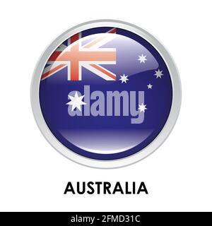 Runde Flagge von Australien Stockfoto