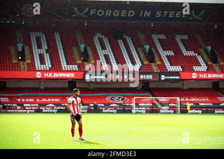 Sheffield, England, 8. Mai 2021. George Baldock von Sheffield Utd während des Spiels der Premier League in der Bramall Lane, Sheffield. Bildnachweis sollte lauten: Simon Bellis/ Sportimage Stockfoto