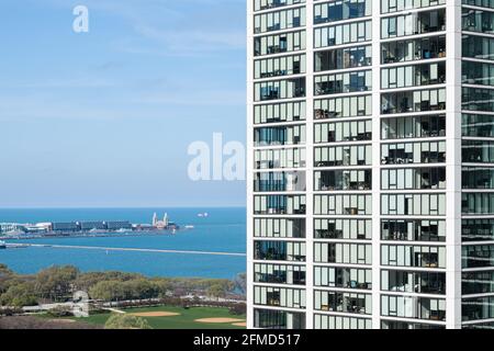 NEMA Chicago entworfen von Rafael Vinoly Stockfoto