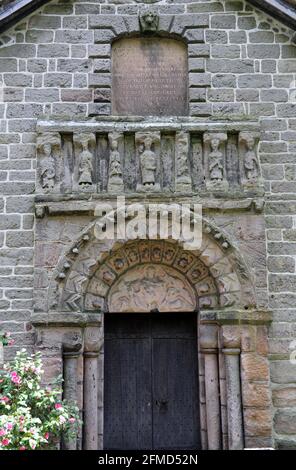 Normannische Kapelle in der Pfarrkirche St. Peter in Prestbury Stockfoto